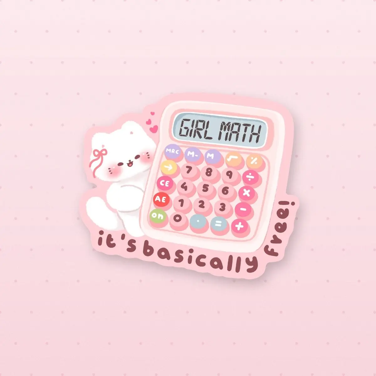girl math vinyl sticker
