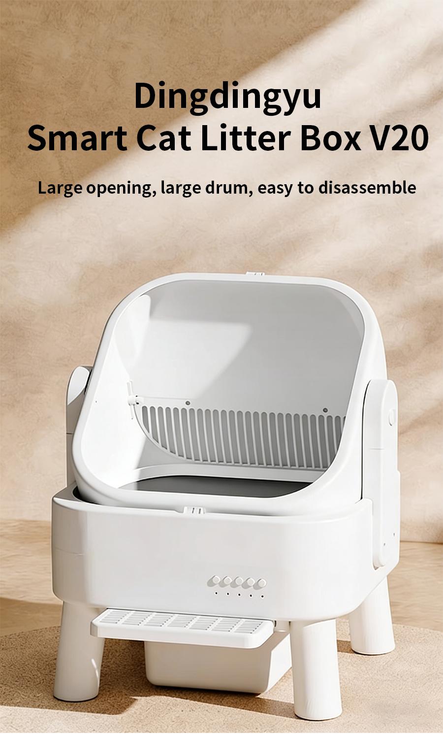 Self-Cleaning Litter Box for Multi-Cat Homes Open-Top Auto Cleaner with APP Control Safety Sensors Odor Lock & Large 10.5L Waste Bin(Only Support 2.4G Wifi) Self-Cleaning Litter Box for Multi-Cat Homes Open-Top Auto Cleaner with APP Control Safety Sensors Odor Lock & Large 10.5L Waste Bin(Only Support 2.4G Wifi)