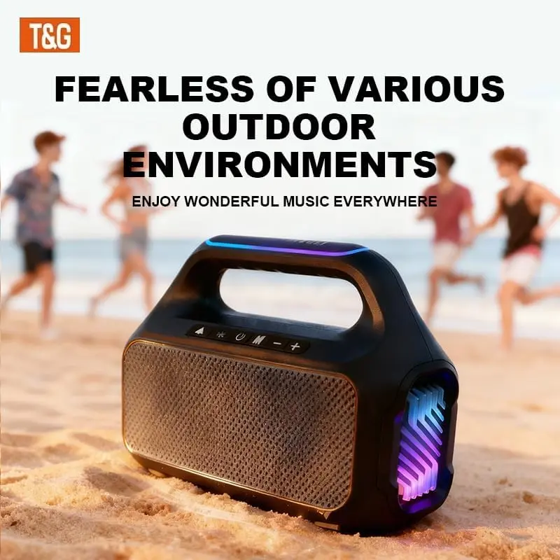 TG469 Ourdoor Speaker Bluetooth Wireless, 30W Max Loud Portable Speaker, 20H Playtime, Speakers with RGB Lights, EQ, USB, Wireless for Home,Gift for Adults Men Teen Boys