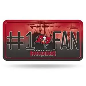 Rico Industries  Tampa Bay Buccaneers License Plate - No.1 Fan