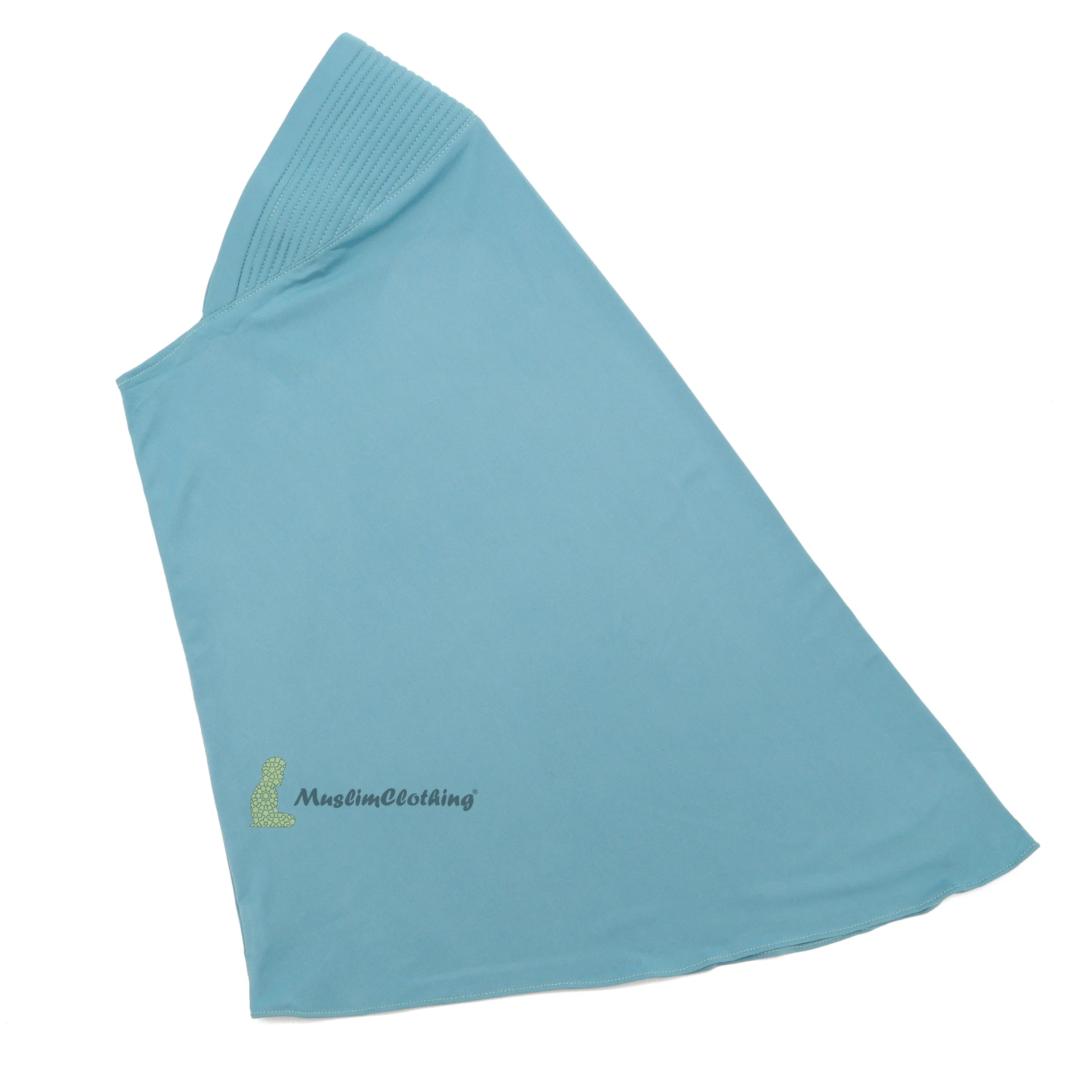 Instant Pull-On Easy Hijab Jilbab In Pastel Light Blue - Padded Visser Shoulder-Length Easy Muslimah Khimar