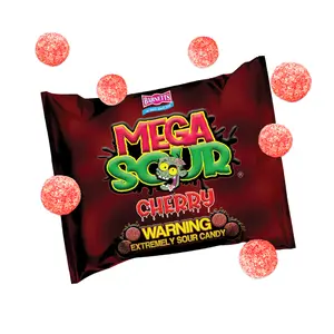 Barnetts Mega Sour Candy Cherry - Trendy Sweet Bags - Traditionally Handmade Sweets - Sour Coating Lasts 20 Seconds - Candies for Party Bag, Gift Hamper, or Hamper Box