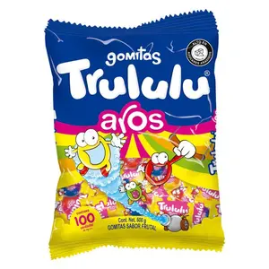 Trululu Aros Gummies – 100 Individually Wrapped Pieces (600g / 21.16 oz) – Fruity Ring-Shaped Gummy Candy – Imported from Colombia