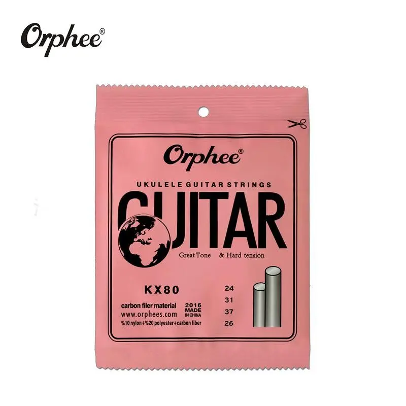 Orphee Series Ukulele Strings  Carbon Nylon Material, Sizes 24-26, Durable & High-Quality Guitar Accessories