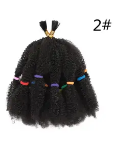 Afro Kinky Hair 12 inch Pre Stretched Fluffy Afro Kinky Afro Kinky Twist Hair Braiding Hair Kinky Twist Crochet Braids Synthetic Hair Extensions Knotless Crochet Hair