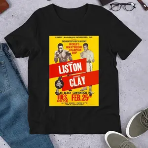 Cassius Clay (Ali) Vs Sonny Liston - February 25Th 1964 -  T-Shirt