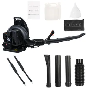 Leaf Blower, 63CC Gas Powered Backpack Blower, 2-Stroke Snow Blower for Lawn Care Yard Dust Debris (Black)Leaf Blower, 63CC Gas Powered Backpack Blower, 2-Stroke Snow Blower for Lawn Care Yard Dust Debris (Black)