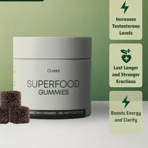 CURED Superfood Gummies - Boosts Energy & Clarity, Supports Immunity & Digestion, Sea Moss & Ashwagandha Blend, Easy-to-Take Gummies