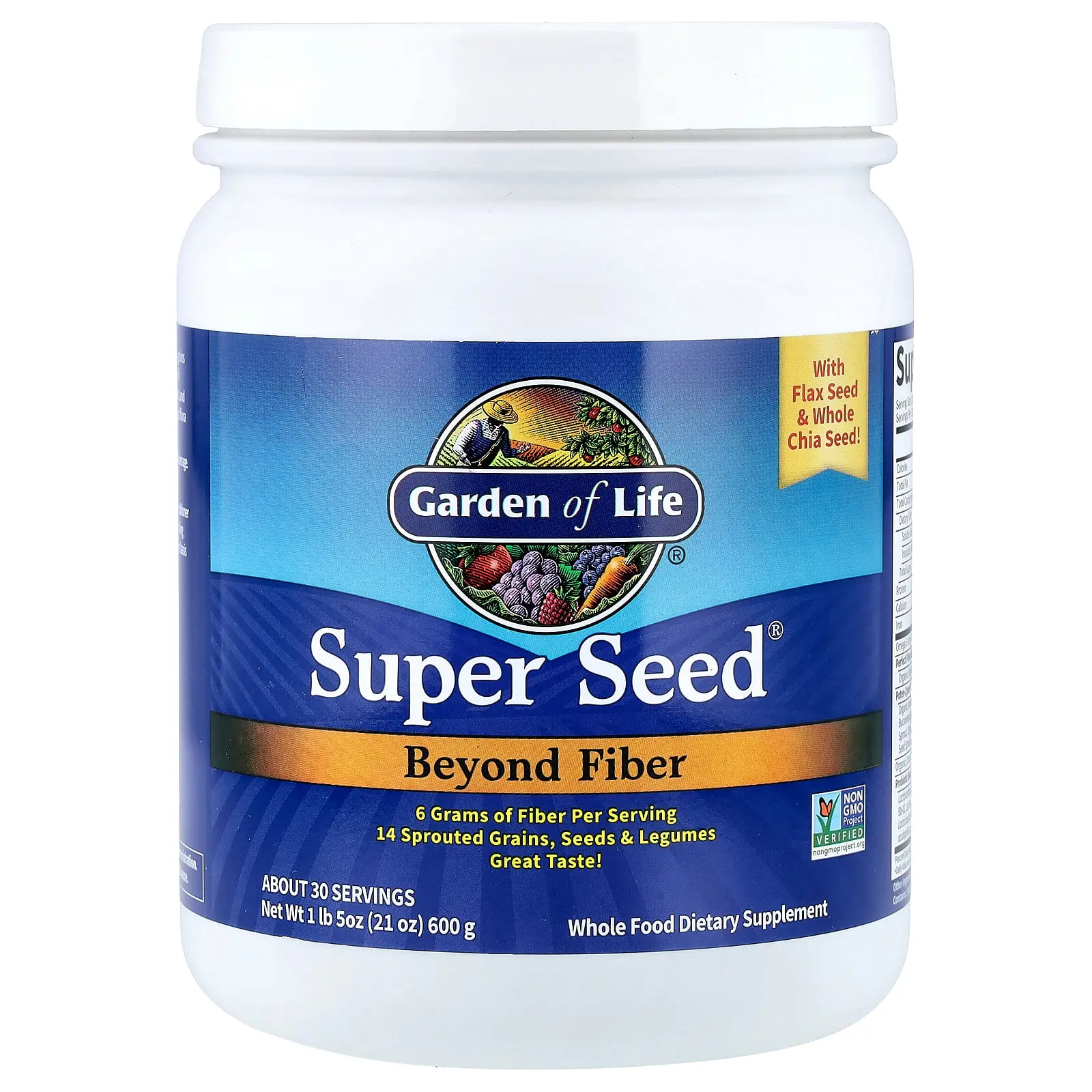 Garden of Life Super Seed®, Beyond Fiber, 21 oz (600 g)