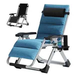 MOPHOTO Zero Gravity Chair, Outdoor Padded Lounge Chair Recliner with Side Table, Outdoor Reclining Chair, Sturdy & Comfortable, Supports up to 440lbs