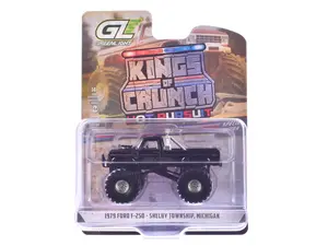 1979 Ford F-250 Monster Truck "Shelby Township Police, Michigan" Black 1/64 Scale Diecast Model Cars by Greenlight