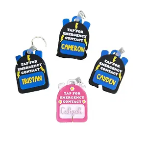 Custom NFC Emergency Contact Tag for Kids – Tap for Parent Info | Backpack Safety Tag, Smart ID Keychain, School & Travel Alert