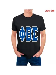 Black Phi Beta Sigma  Fraternity Greek Letter Print T Shirt  Heavy Thick for Men Christmas Gift
