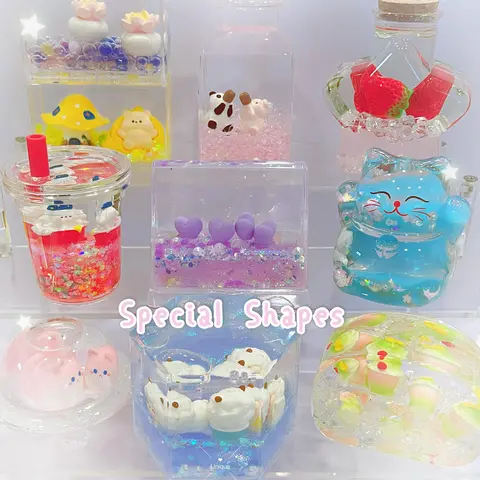 Live Stream Pick - Special Shapes Kawaii Liquid Bottles Liquid Shakers with Mini Figures Cute Decor for Home & Office Unique Collectible Gift Idea Acrylic Desktop Decoration Collectible Room Decor Ornaments