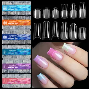 Clear Nail Tips Ultra-Thin Lightweight Design Invisible Seamless Fit for Natural Polished Look Easy Application & Removal