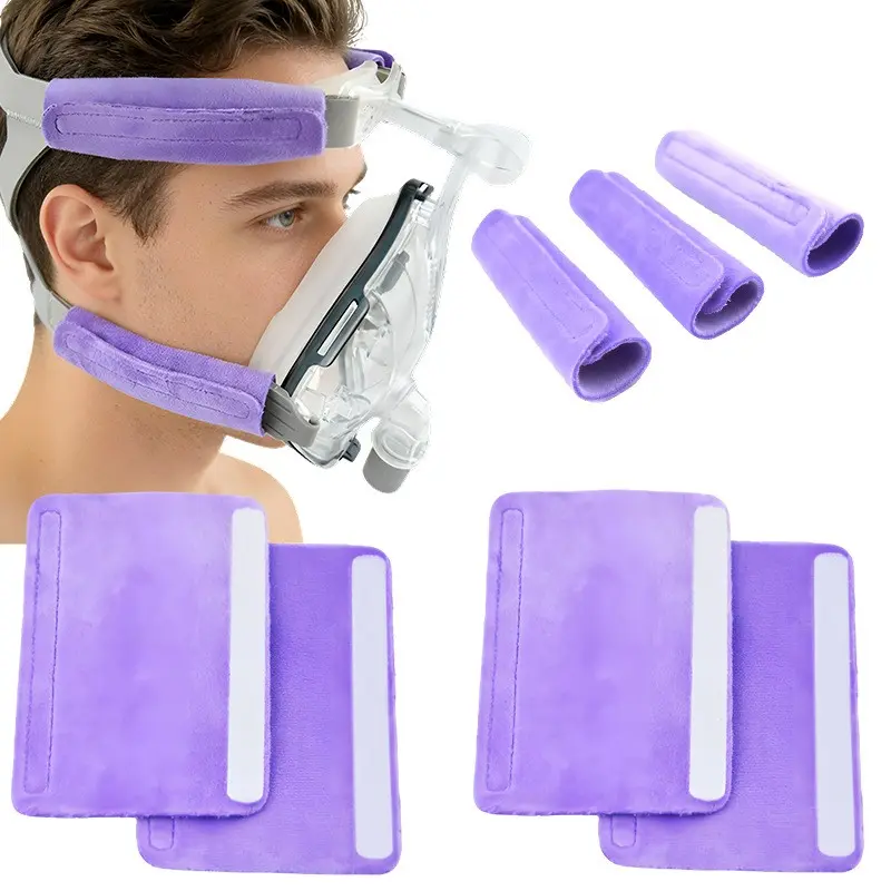 Cpap Face Mask Cover with Headband, Reusable Breathable Skin-Friendly Protective Mask with Mask Fit for Cpap Therapy, Pressure Relief, and Comfort