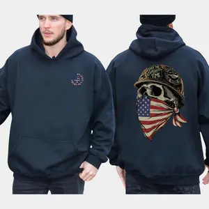 Dirty Hands Clean Money Skull American Flag Face Mask Hoodie, Blue Collar Men's Graphics Hoodie, American Dad Gifts, Working Hoodie For Men, Men's Gifts, Casual Menswear