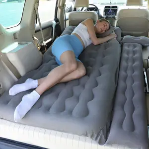 Multifunctional Portable Car Backseat Mattress Inflatable Airbed with Pump, Adjustable Inflatable Bed for Cars Suvs Camping Travel Home Outdoor Use, Travel Accessory
