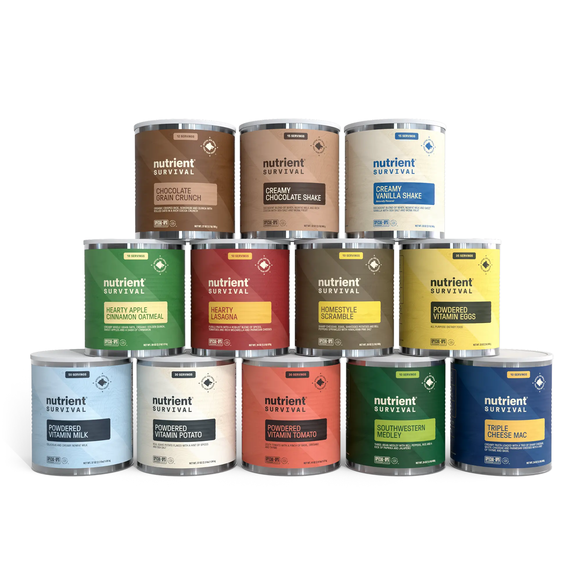 Nutrient Survival 30-Day Emergency Food Kit Max Variety