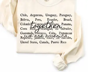 Together We Are America Shirt, Latin Pride and Immigrant Support Streetwear, More Powerful Than Hate Is Love Shirt