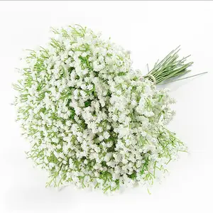 Baby's Breath Spring Artificial Bouquets GypsophilaReal Touch Faux Initial with Baby's BreathPlastic Flowers for Wedding Stuff Floral HouseDecoration