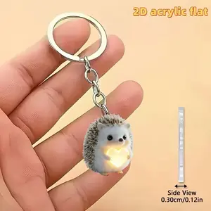 Cute Hedgehog Keychain, Acrylic Material Car Key Pendant, Mobile Phone Backpack Decoration, Ideal Pendant Accessory