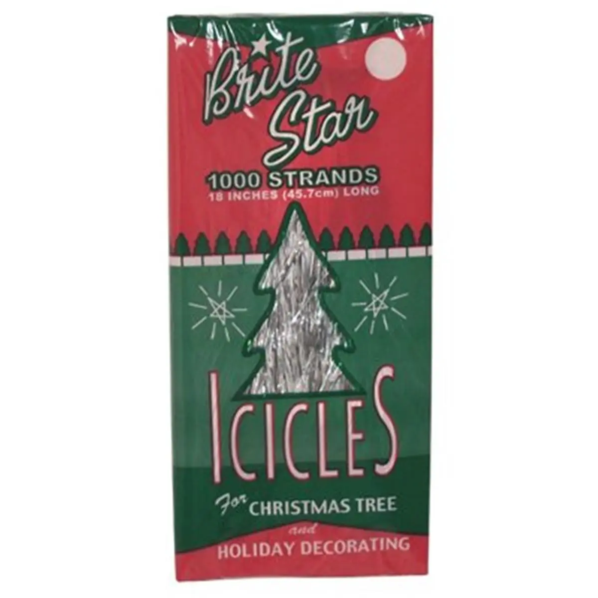212 MAIN 1000-Strand Silver Icicle Ornament - Durable 18in Icicle Shape Holiday Decoration for Indoor Home Supplies, Festive & Party Decor