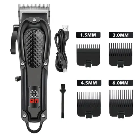 Hair Clippers for Men, Professional Barber Clipper for Hair Cutting Cordless & Corded, Rechargeable Beard Trimmer