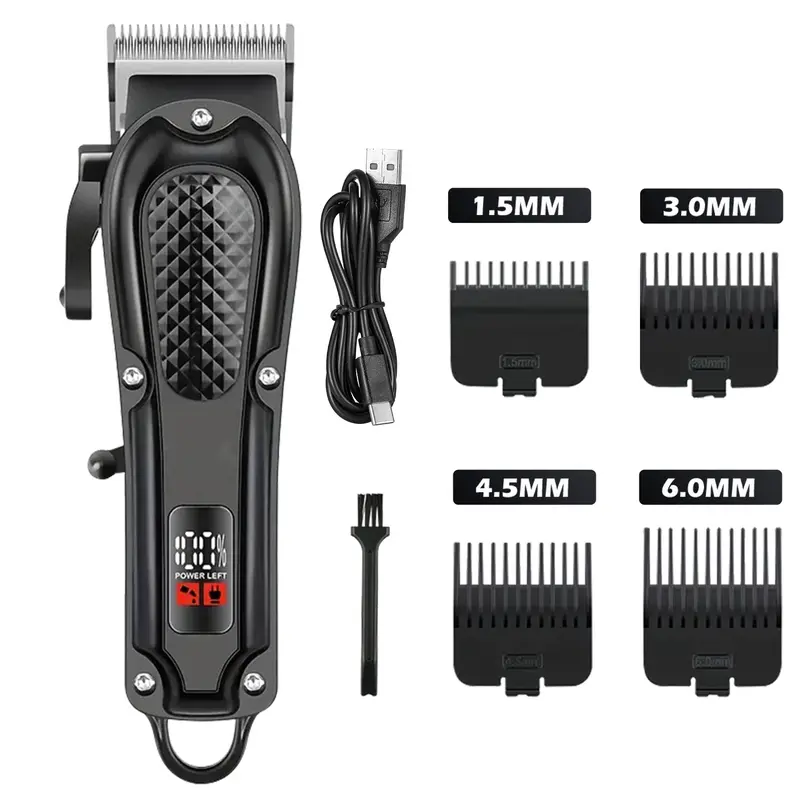 Hair Clippers for Men, Professional Barber Clipper for Hair Cutting Cordless & Corded, Rechargeable Beard Trimmer