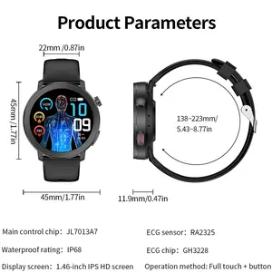 New cross-border E200 smartwatch with Bluetooth calling, ECG heart monitoring, blood glucose measurement, blood lipid monitoring, body temperature tracking, and sports modes