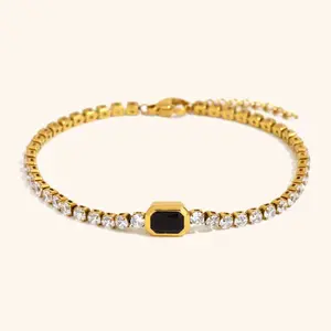 Pink Chelsea 18K Gold Plated Stainless Steel Bracelet