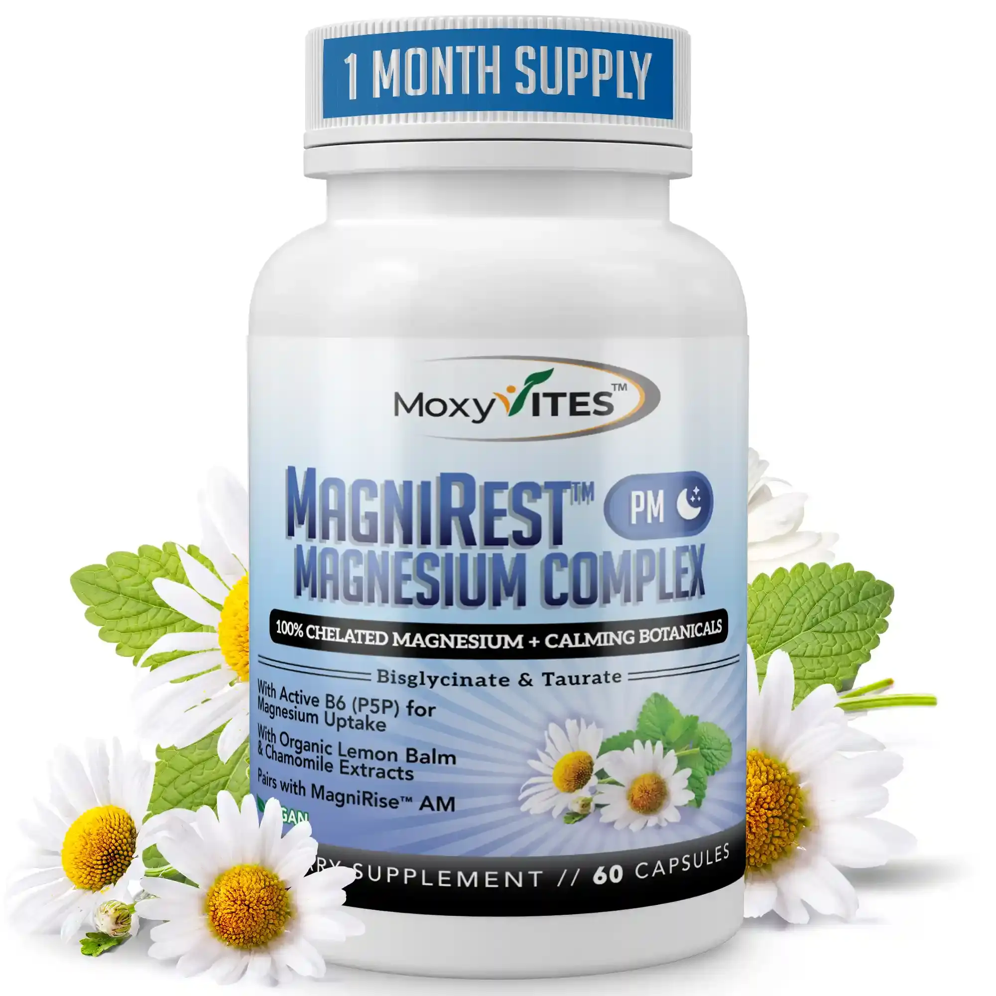 Magnesium PM Supplement for Sleep & Calm, MagniRest™