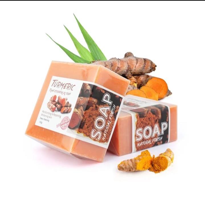 Organic Turmeric & Kojic Acid Soap for Body and Face Care - 3.5oz Net Weight - Facial, Coconut