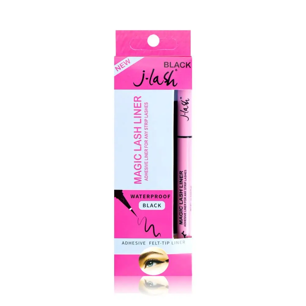 Jlash Magic Lash Liner - Waterproof Hypoallergenic Eyelash Adhesive Makeup, Compatible with Strip Lashes and Eyelash Extensions