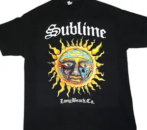 SUBLIME T-shirt LBC Ska Punk Long Beach Cali Tee Men's Black 100% Cotton New
