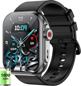 Ultra-Long Life Fitness Tracker: 100-Day Battery, 110+ Sports Modes, Real-Time Heart/Sleep Tracking, Bluetooth Calling Smartwatch for Android & iOS Black Wristwatch
