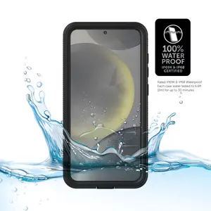 Body Glove Tidal Waterproof Phone Case for Samsung Galaxy S24 5G - Black/Clear