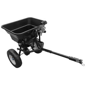 One Spreader for All Seasons! ❄️🌱 110LB Pull Behind Spreader with 12" All-Terrain Tires - Perfect for Seed, Fertilizer & Ice Melt!