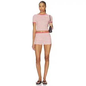 superdown Kiki Short Set in Red Stripe