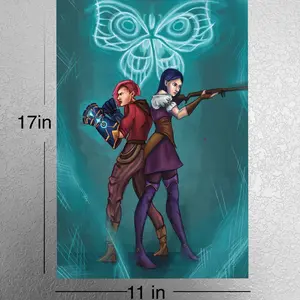 Caitlyn and Vi Arcane fanart poster