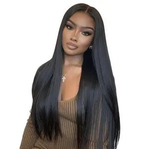 FORGIRL FOREVER Wear Go Wig Real Glueless M-Cap Silky Straight Wigs 9*6 Pre-Bleached Pre-Cut Lace Human Hair Lace Front Wigs Beginner Friendly