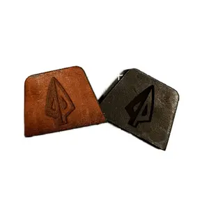 Arrow Head Leather Strike Plate - Brown & Black Options with Arrow Design