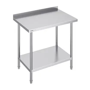 fathersdaygift VEVOR 24x 36x 36 Inch Stainless Steel Work Table, Commercial Food Prep Worktable Heavy Duty Prep Worktable, Metal Work Table with Adjustable Height for Restaurant, Home and Hotel
