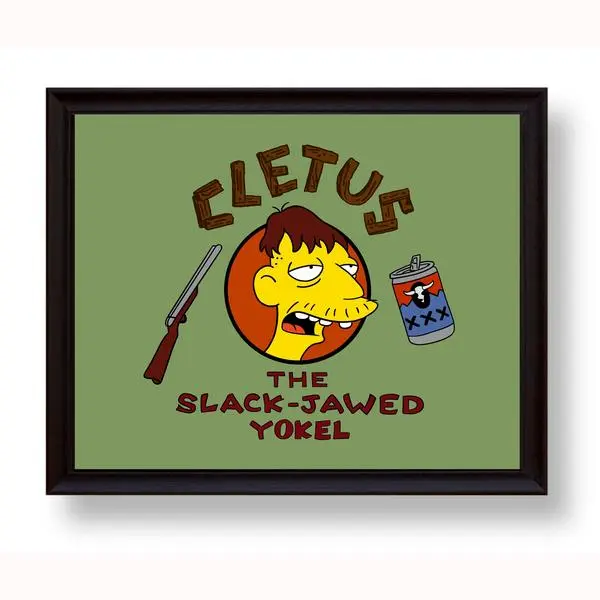 Cletus The Slack-Jawed Yokel Simpsons Art Print – Vintage Home Décor Poster For Simpsons Fans