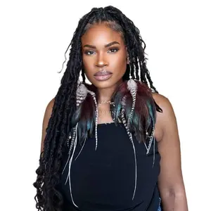 Feather Earrings, Brown Schlappen, Natural Rooster Saddle  and Goose Biot Feathers Short Dangle Feather Earrings