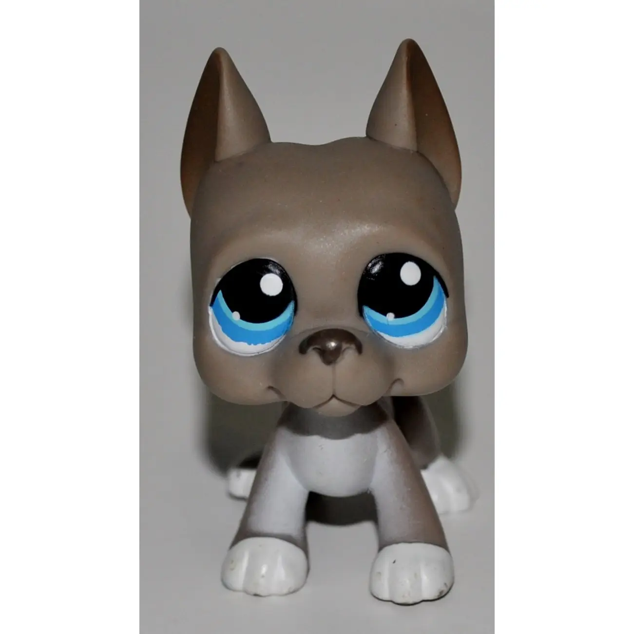 Great Dane #184 Grey - Littlest Pet Shop (Retired) Collector Toy - LPS Collectible Replacement Figure - Loose (OOP Out of Package & Print)
