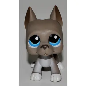 Great Dane #184 Grey - Littlest Pet Shop (Retired) Collector Toy - LPS Collectible Replacement Figure - Loose (OOP Out of Package & Print)