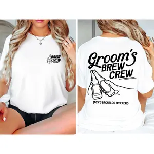 Bachelor Party Shirt Personalized Brewery Tour Tee Groom’s Brew Crew T-Shirt Matching Groomsmen Outfit for Bachelor Weekend