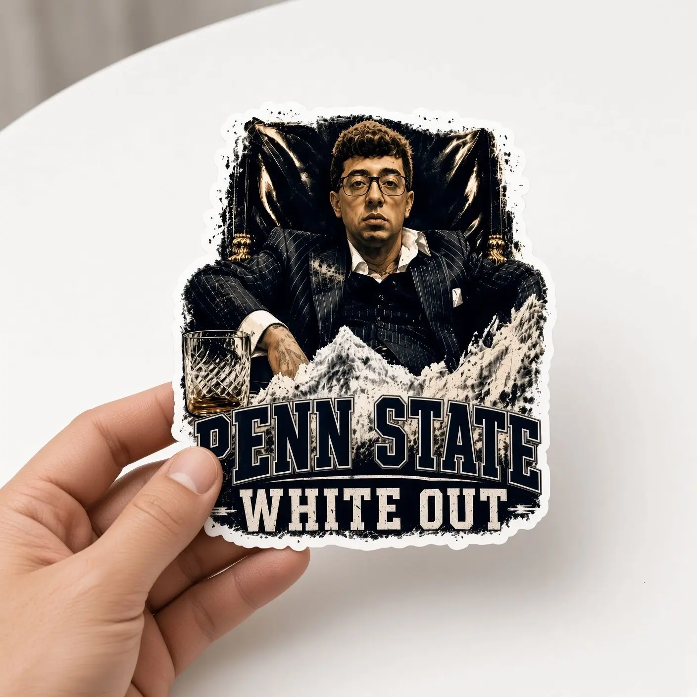 Penn State White Out Graphic Tee Ring-Spun Sticker