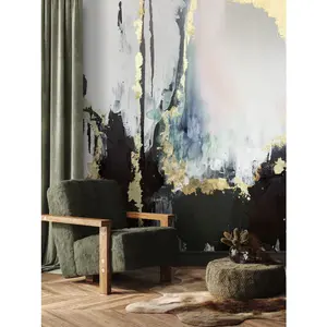 Custom  “Speakeasy” Wallpaper Wall Mural three walls 9’ tall with total widths of 17.5’ peel & stick